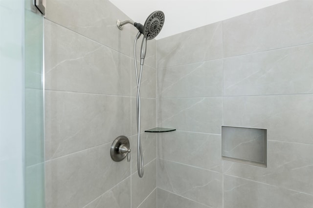 details with tiled shower