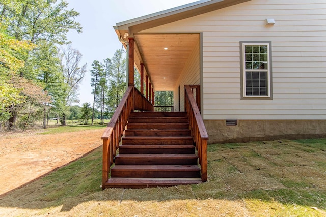 view of stairway