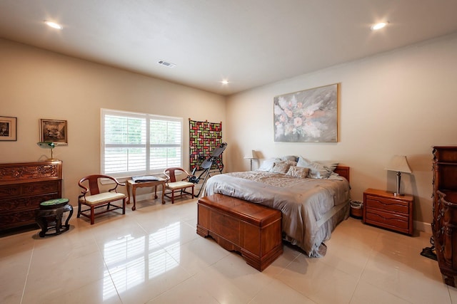 view of tiled bedroom