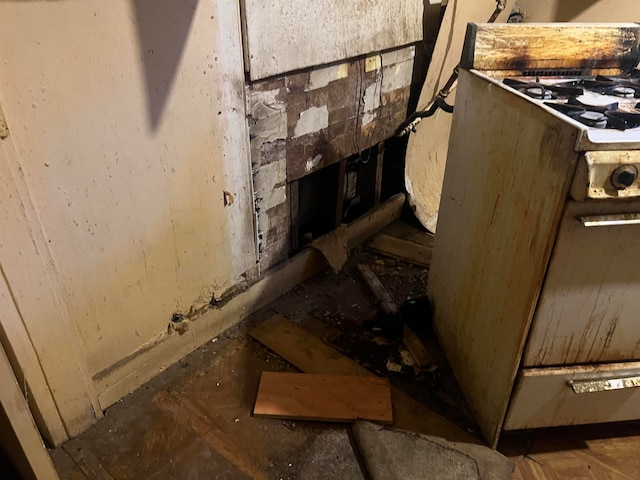 interior details featuring gas range gas stove