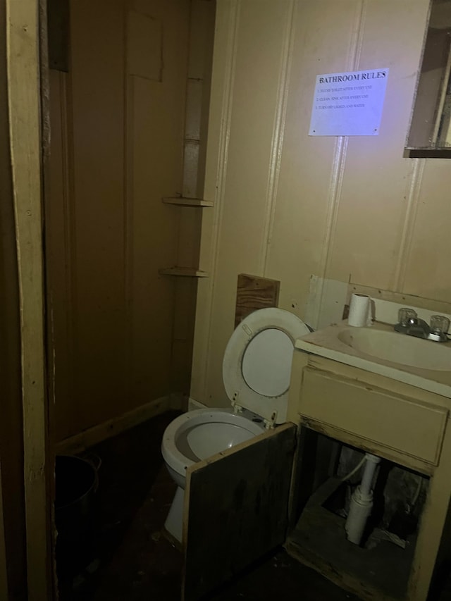 bathroom with toilet and sink