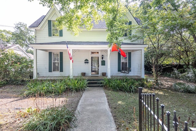 view of front facade with covered porch