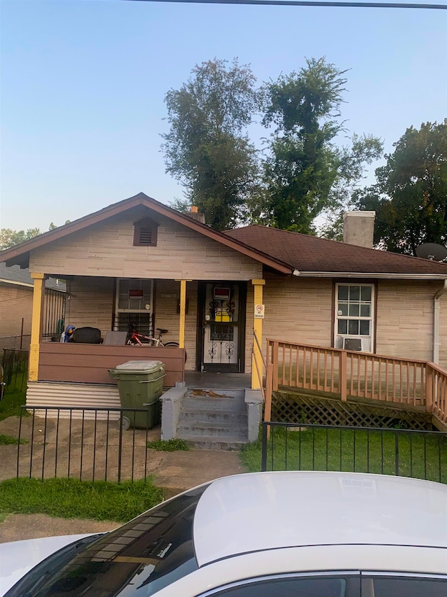 exterior space with a front yard