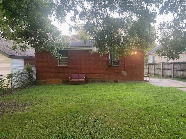 view of yard with a patio area and fence