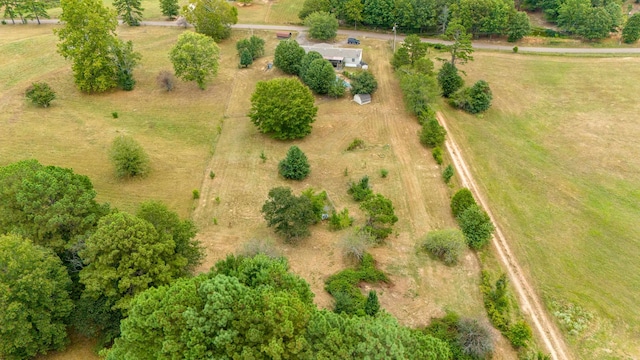 bird's eye view with a rural view