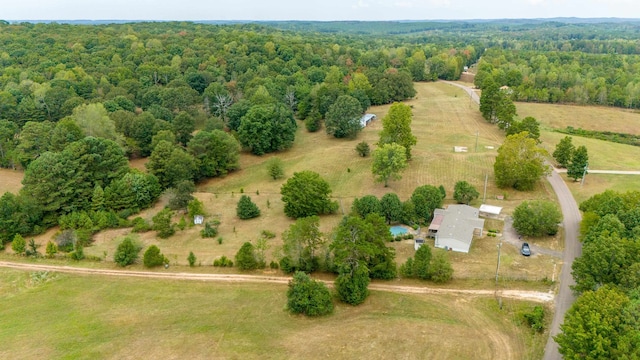 bird's eye view with a rural view