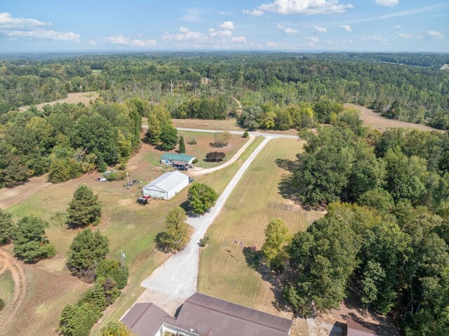 aerial view featuring a rural view