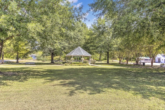 view of yard featuring a gazebo