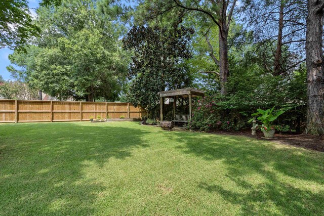 view of yard with a gazebo