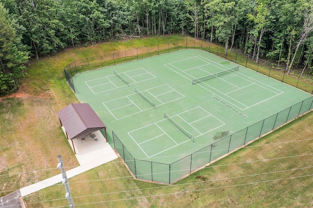 180 Vantage Pt, Counce, TN 38326 - view of tennis court featuring fence and a lawn