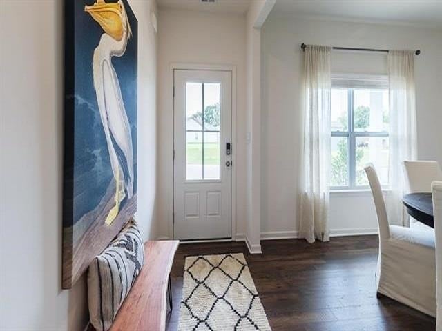 interior space featuring dark hardwood / wood-style floors