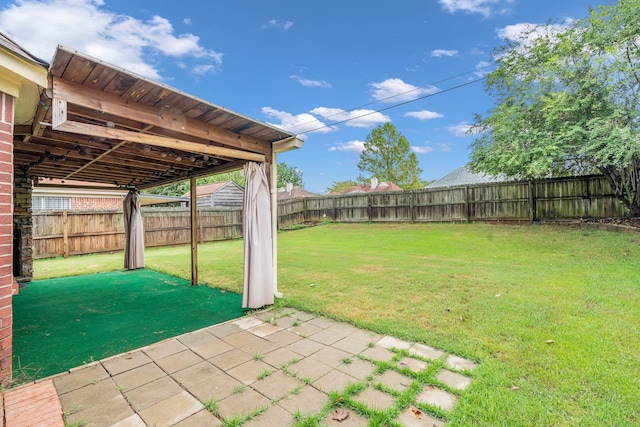 view of yard featuring a patio