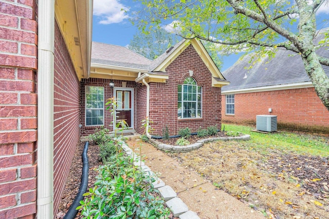 view of front of home featuring cooling unit