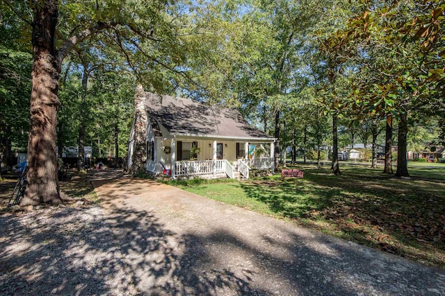 view of front of home with a porch