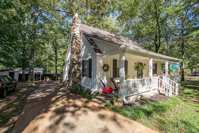 view of front of home with a porch