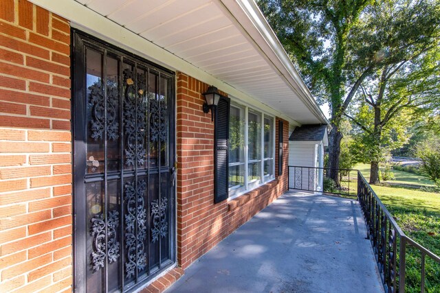 exterior space with covered porch