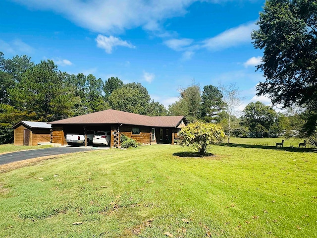 exterior space with a front yard