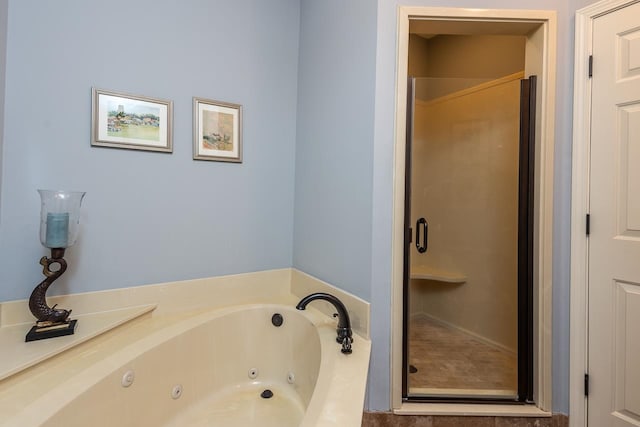 bathroom with independent shower and bath