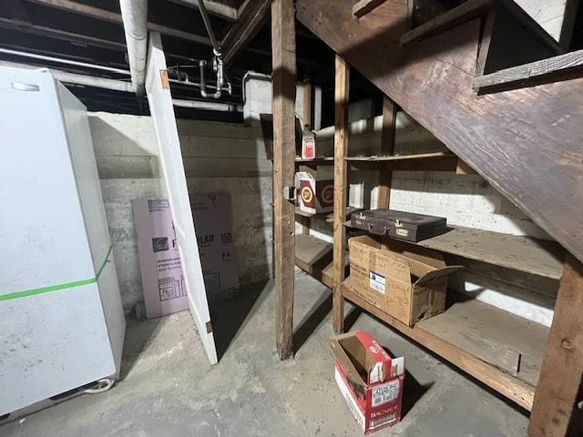 view of storage area