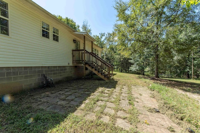 1405 Hurricane Dr, Sardis, TN 38371 - view of yard with stairs