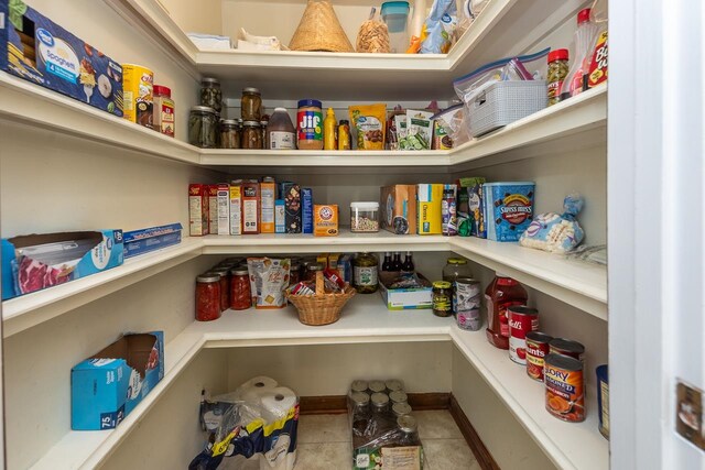 view of pantry