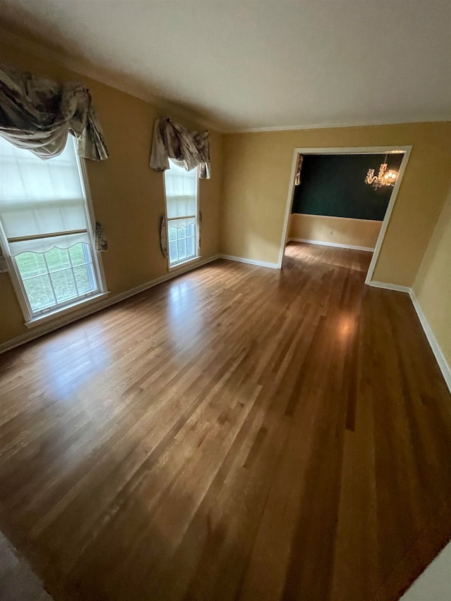 interior space with wood-type flooring