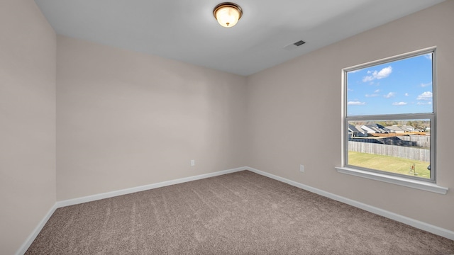 carpeted empty room featuring a wealth of natural light