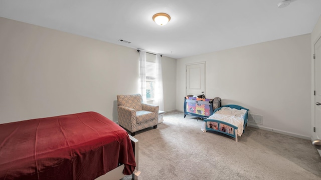 bedroom with carpet