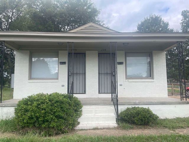 view of front of home with a porch