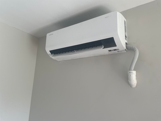 room details with a wall mounted air conditioner