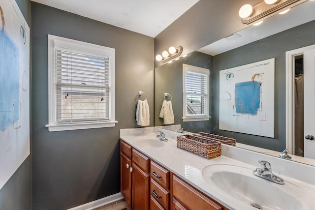 bathroom with vanity