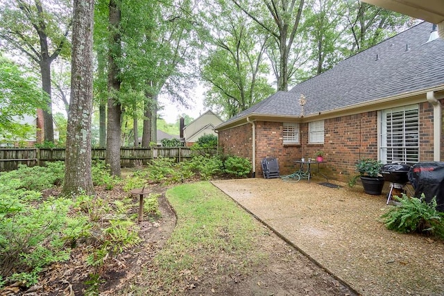 view of yard with a patio