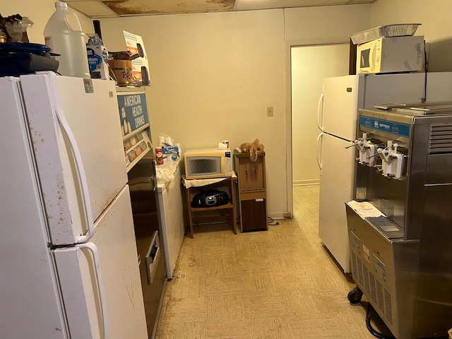 kitchen with white appliances