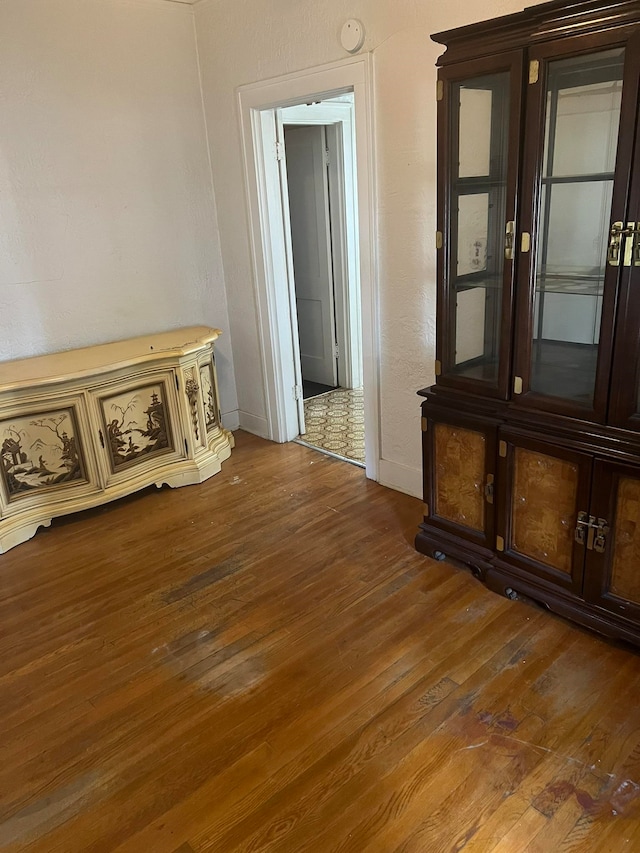 interior space with hardwood / wood-style floors