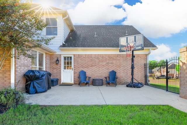 rear view of house with a patio area