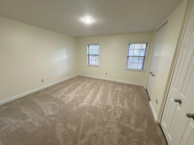 empty room featuring light colored carpet and a wealth of natural light