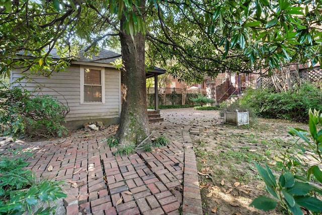 view of yard with a patio