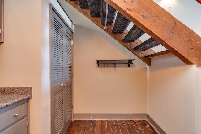 interior space with hardwood / wood-style flooring