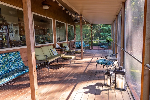 view of sunroom / solarium