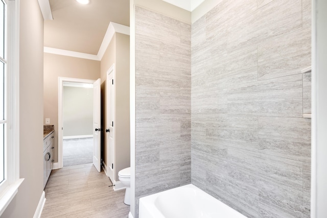 6625 Pidgeon Woods Cv, Memphis, TN 38119 - full bathroom with toilet, crown molding, and vanity