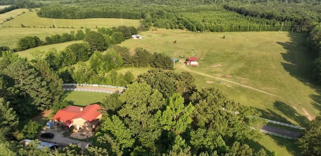 bird's eye view with a rural view