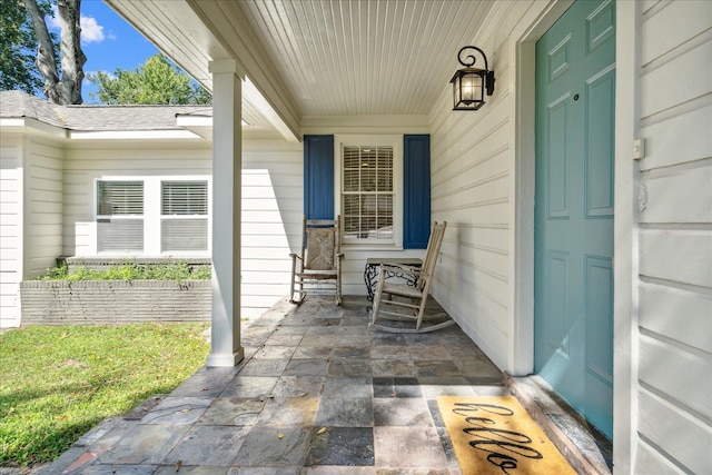 view of patio / terrace featuring covered porch