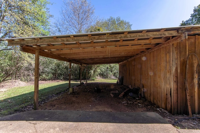 view of patio / terrace with a carport