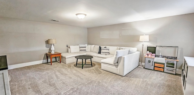 view of carpeted living room