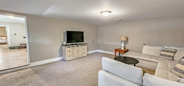 view of carpeted living room