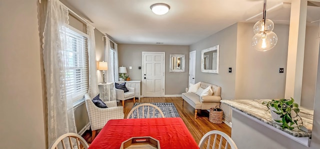 entryway featuring hardwood / wood-style flooring