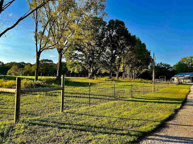 view of yard featuring a rural view