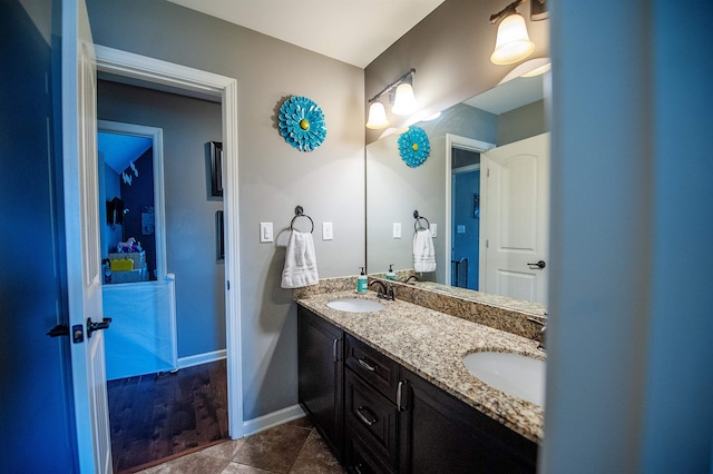 bathroom featuring vanity