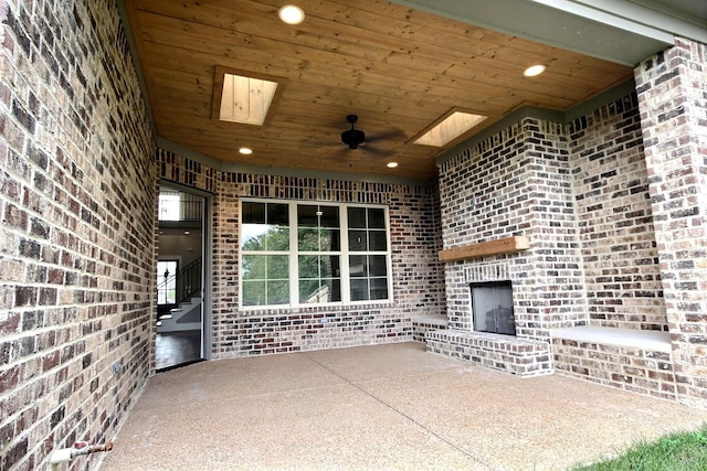 view of patio / terrace featuring ceiling fan