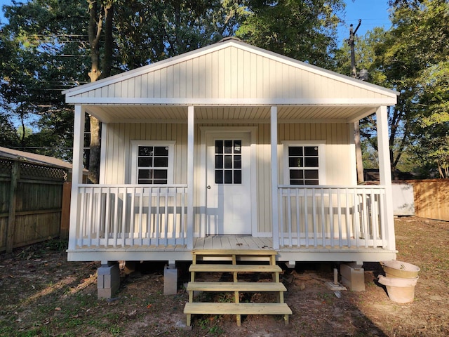 view of front of home with a porch